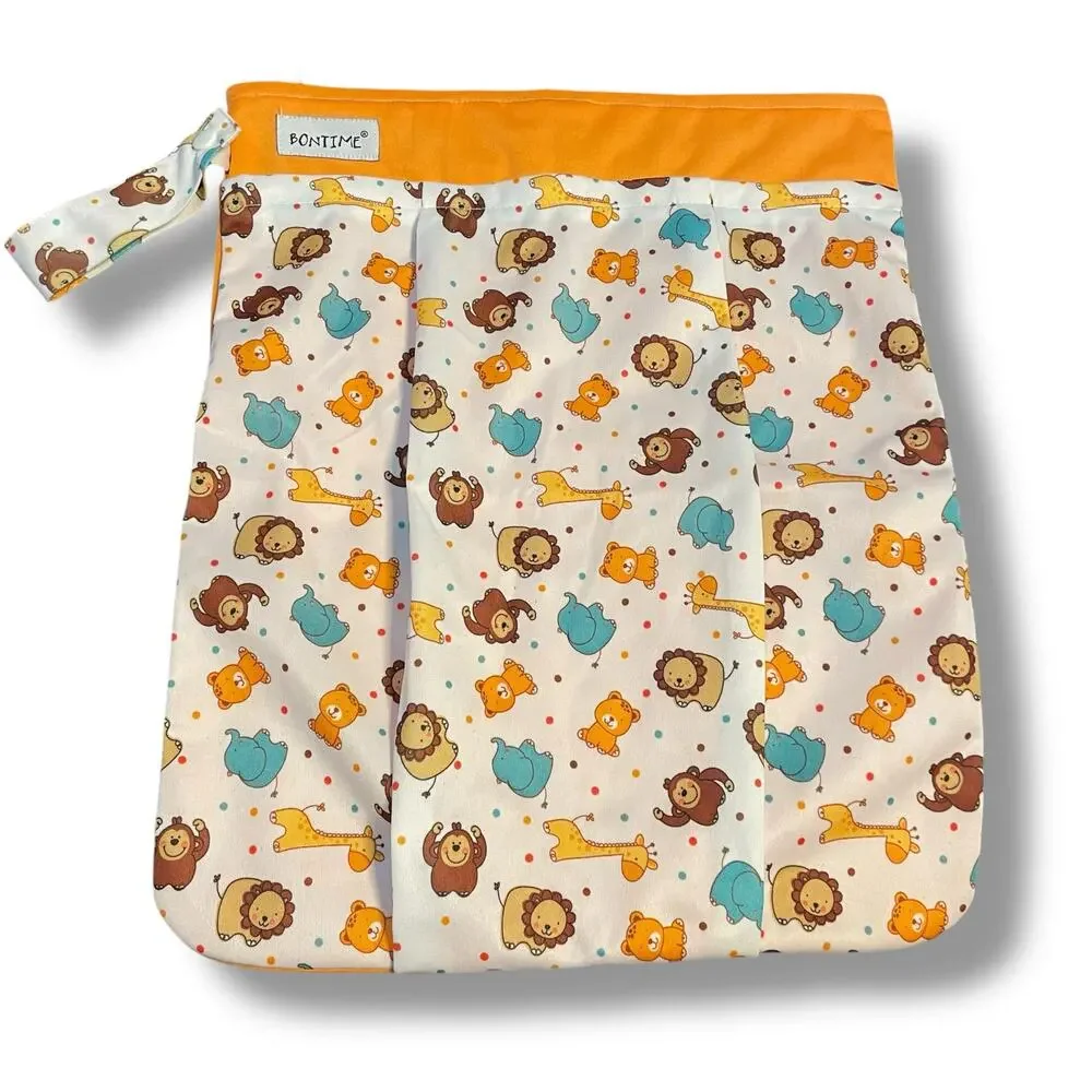 Bontime Wet Bag Double Zip Waterproof Diaper Pouch Expands Swim Laundry Travel